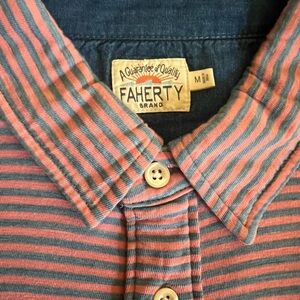 Striped Faherty polo- Men’s M